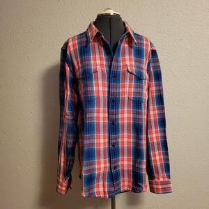 NWT Outerknown Cotton Plaid Button-Up Size Medium